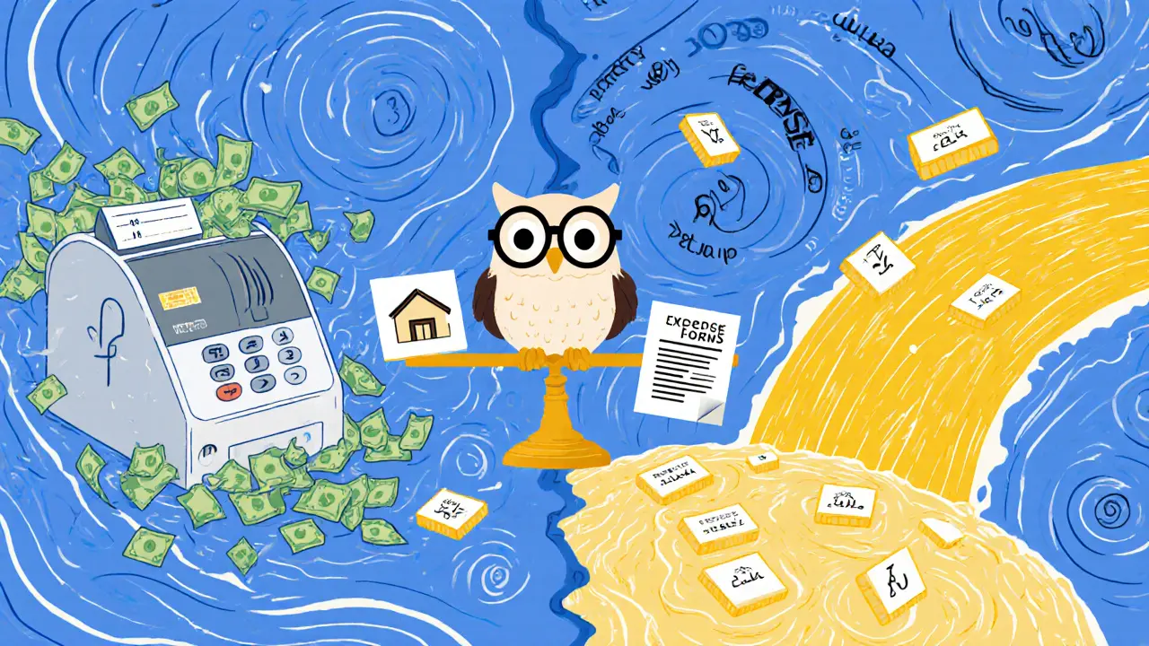 Сравнение кассового и начисленного методов учета в виде сражения потоков денег