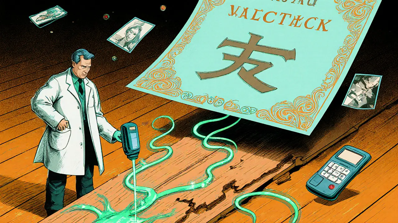 Эксперт исследует скрытую влагу под полом с помощью приборов, в стиле яркой 60-х годов иллюстрации.