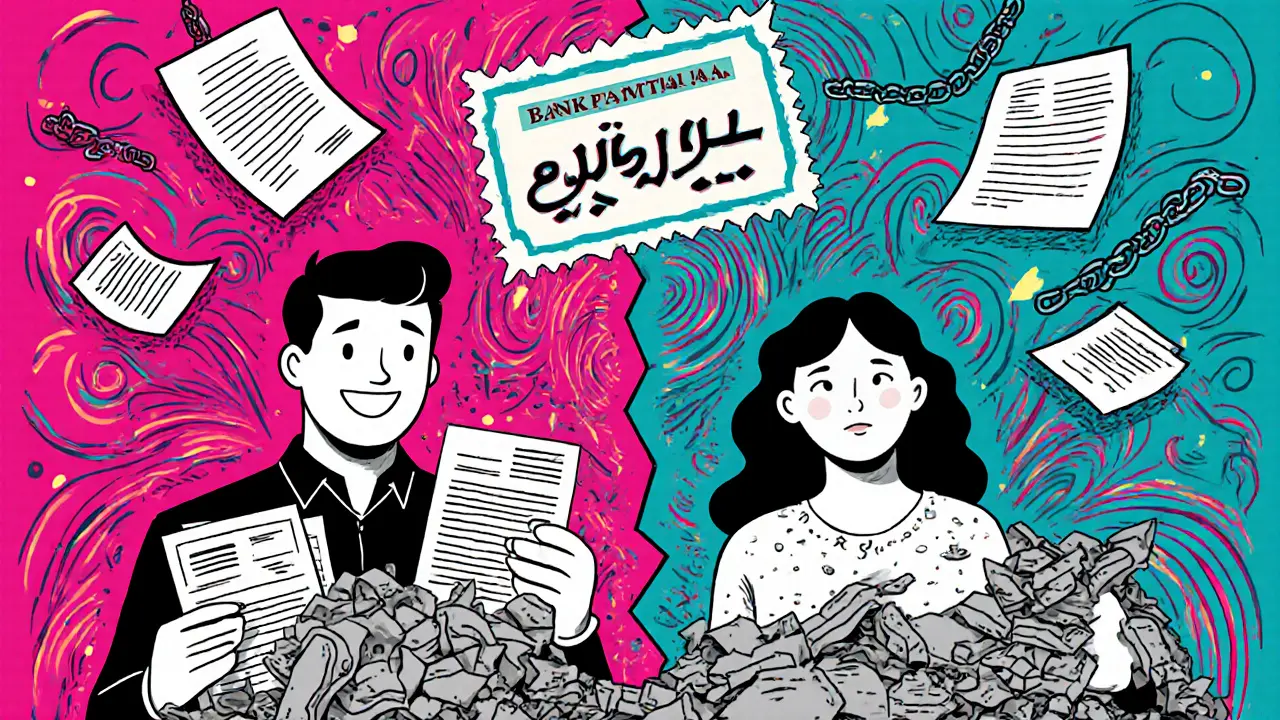 Разделённая квартира: один платит, другой — нет, над ними банк