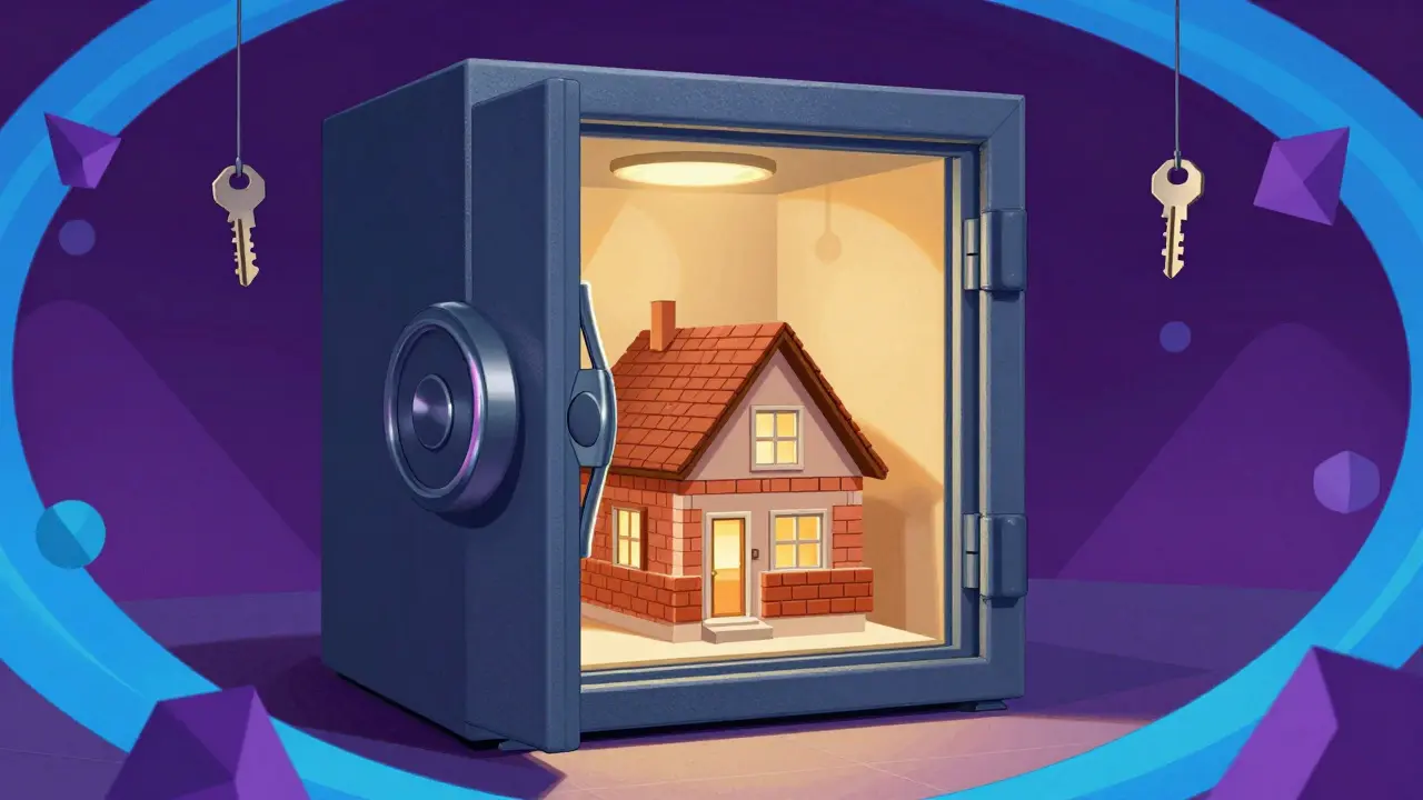 Банковская ячейка хранит средства на покупку жилья.