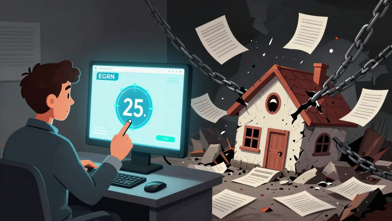 Сравнение спокойного получения выписки из ЕГРН через Госуслуги и хаоса мошенничества без проверки.