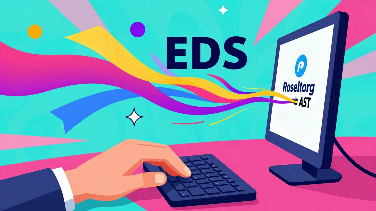 Абстрактная иллюстрация процесса цифровой подписи и участия в торгах