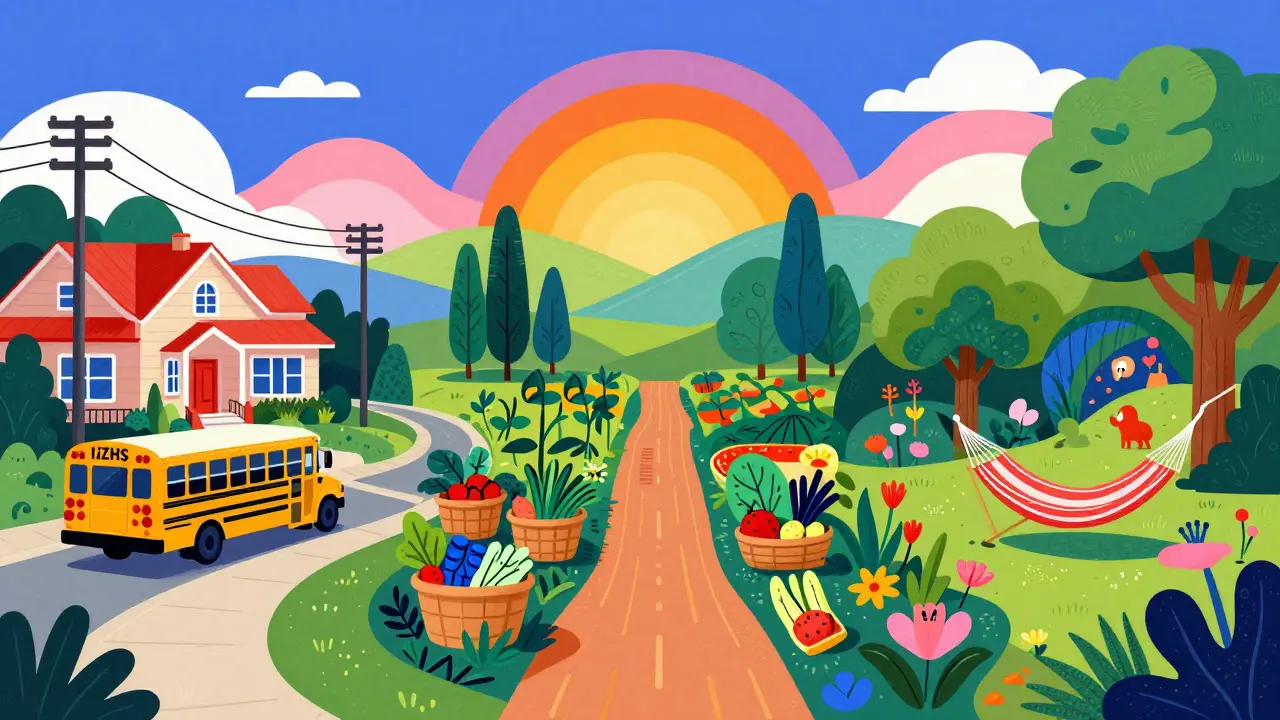 Три пути выбора жилья: современный пригород, эко-ферма и уютная дача в ярком стиле